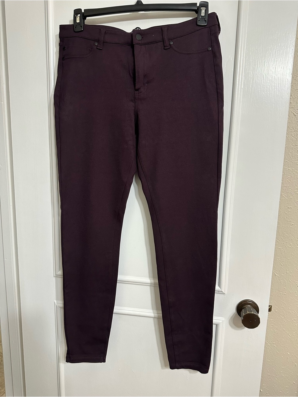 Liverpool Women’s Skinny Jeans Style Stretch Pants in Dark Plum